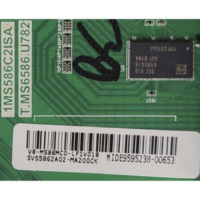 MAIN PARA TV KALLEY / NUMERO DE PARTE SVS5862A02-MA200CK / T.MS6586.U782 / 1MS586C2ISA / V8-MS86MC0-LF1V018 / PANEL LVU550LGDX E0110 / DISPLAY LC550EGY(SM)(M3) / MODELO K-LED55UHDSPK	 - Imagen 2